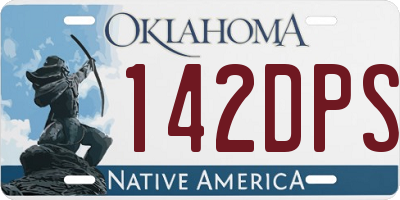 OK license plate 142DPS