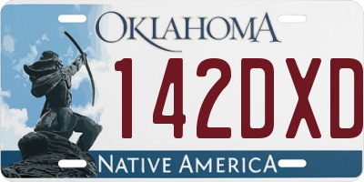 OK license plate 142DXD