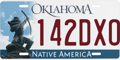OK license plate 142DXO
