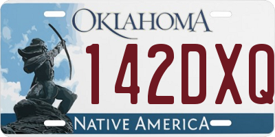 OK license plate 142DXQ