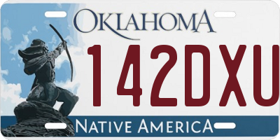 OK license plate 142DXU