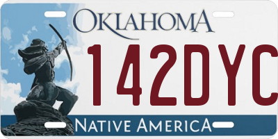 OK license plate 142DYC