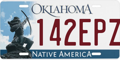 OK license plate 142EPZ