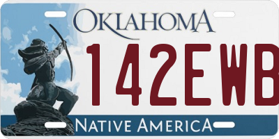 OK license plate 142EWB