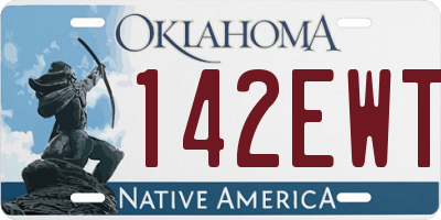 OK license plate 142EWT