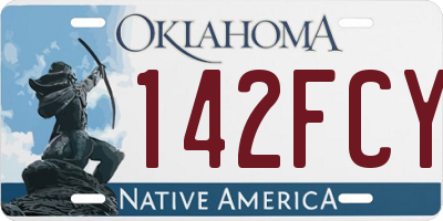 OK license plate 142FCY