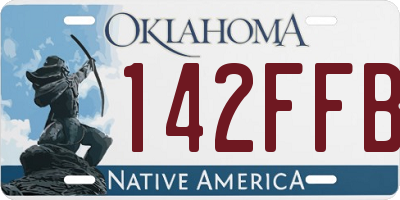 OK license plate 142FFB
