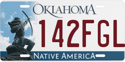 OK license plate 142FGL