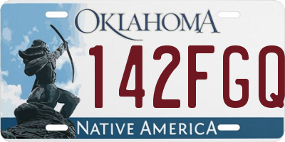 OK license plate 142FGQ