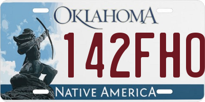 OK license plate 142FHO