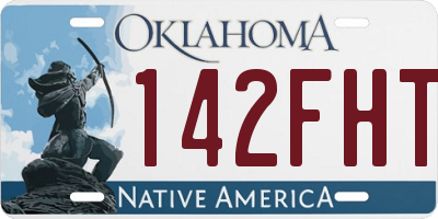 OK license plate 142FHT