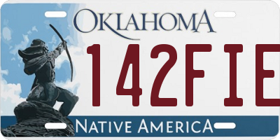 OK license plate 142FIE