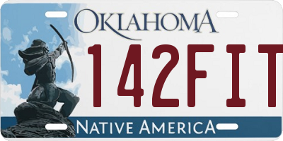 OK license plate 142FIT