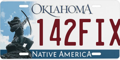 OK license plate 142FIX