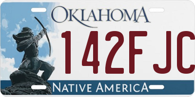 OK license plate 142FJC