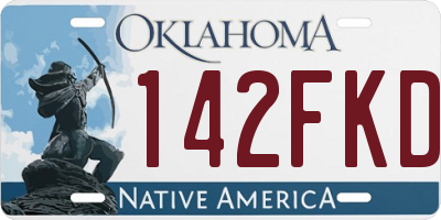 OK license plate 142FKD