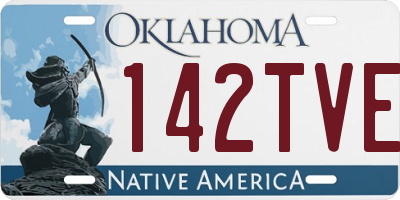 OK license plate 142TVE