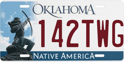 OK license plate 142TWG