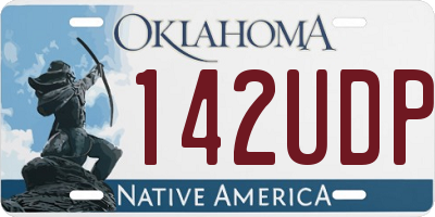 OK license plate 142UDP