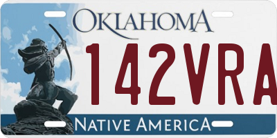OK license plate 142VRA