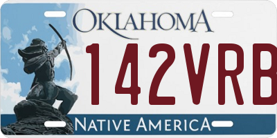 OK license plate 142VRB