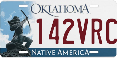 OK license plate 142VRC