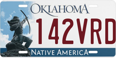 OK license plate 142VRD