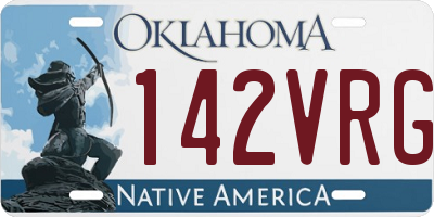 OK license plate 142VRG