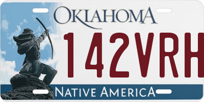 OK license plate 142VRH