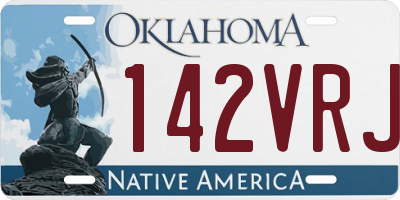 OK license plate 142VRJ