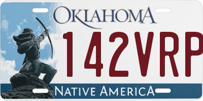 OK license plate 142VRP