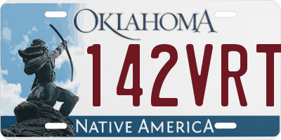 OK license plate 142VRT