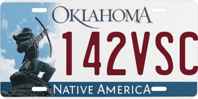 OK license plate 142VSC