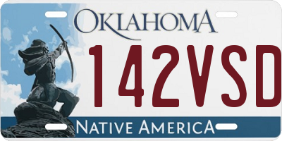 OK license plate 142VSD