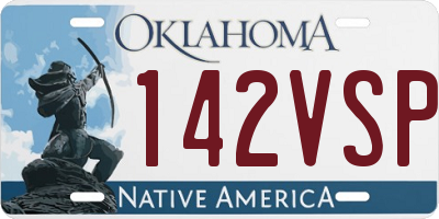 OK license plate 142VSP