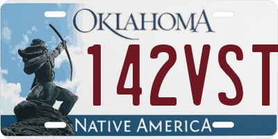 OK license plate 142VST
