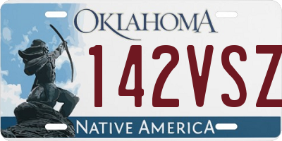 OK license plate 142VSZ