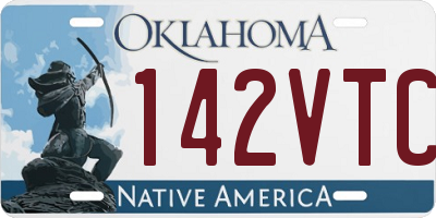 OK license plate 142VTC