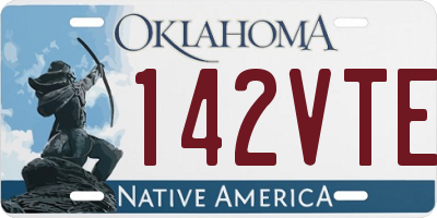 OK license plate 142VTE