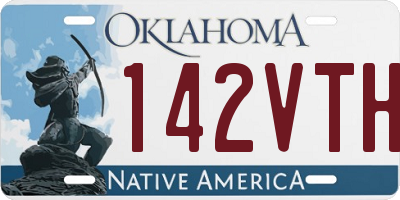 OK license plate 142VTH