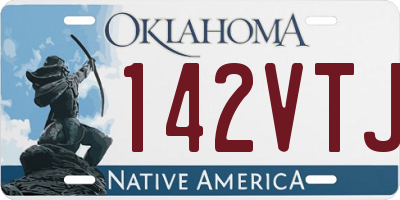 OK license plate 142VTJ