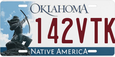 OK license plate 142VTK