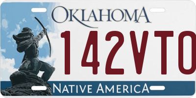OK license plate 142VTO