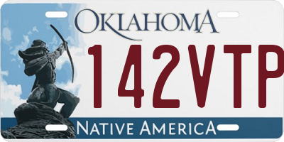 OK license plate 142VTP