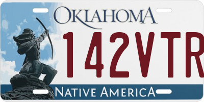 OK license plate 142VTR