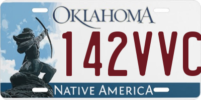 OK license plate 142VVC