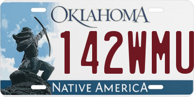 OK license plate 142WMU