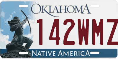 OK license plate 142WMZ