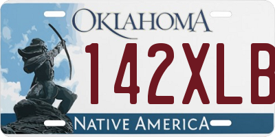 OK license plate 142XLB