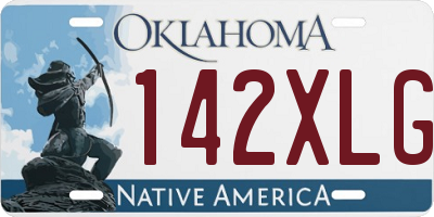 OK license plate 142XLG